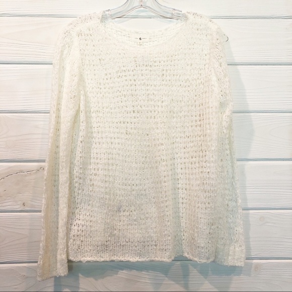 Lou & Grey White Long Sleeve Knit Sweater - Picture 1 of 7